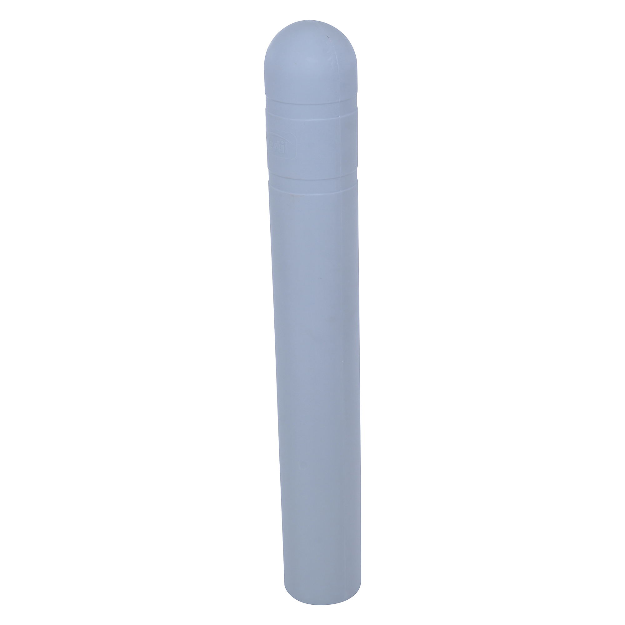 Vestil Low Density Polyethylene Bollard Post Cover — 7-1/8in. x 7-3/8in. x 52in., Gray, 1/8in. Thick, Model# BPC-7-GY